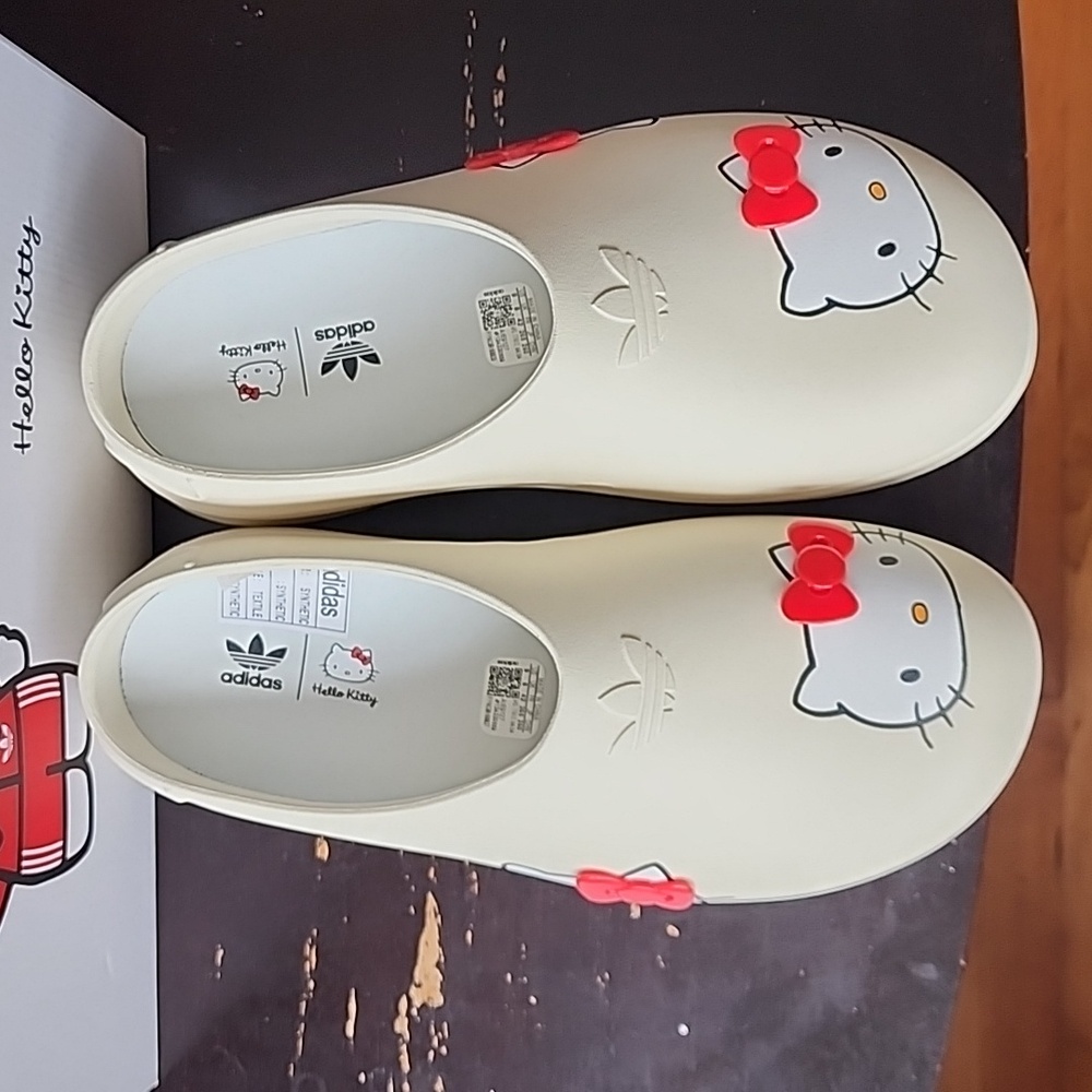 Hello Kitty Sanrio x Adidas Adifom White Stan Smith Mule Platform Sz: 9 - Picture 4 of 12